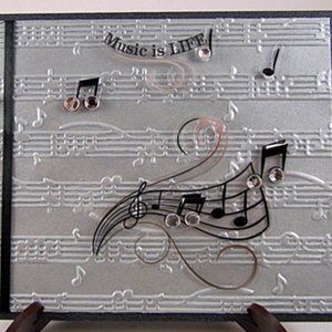 Darice 4” x 6” embossing folder - SHEET MUSIC